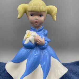 Porcelain 11" Girl with Dress Figurine
